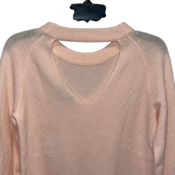 Loft Womens V-Back‎ knit Long Sleeve Knit Pullover Sweater Peach Small NWT - Picture 4 of 8